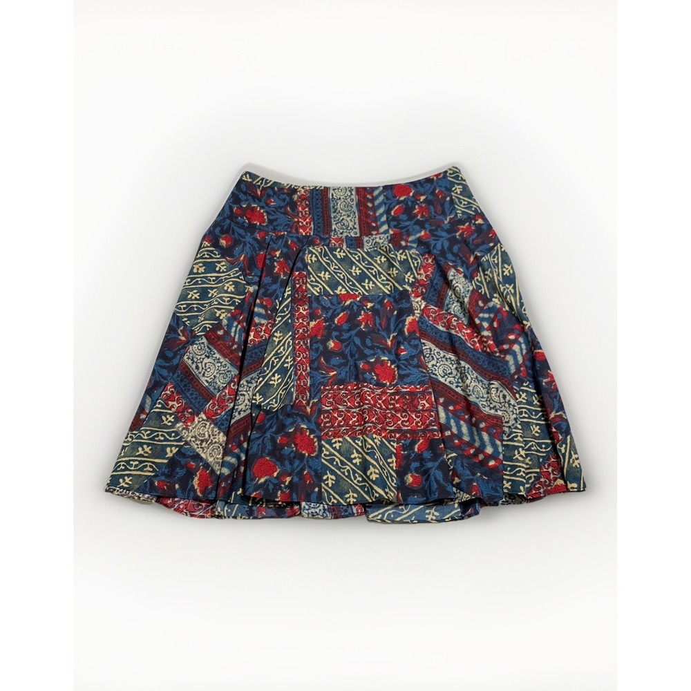 Lauren Ralph Lauren Flare Skirt Abstract Multicolor Print Size 12P Boho NEW $115